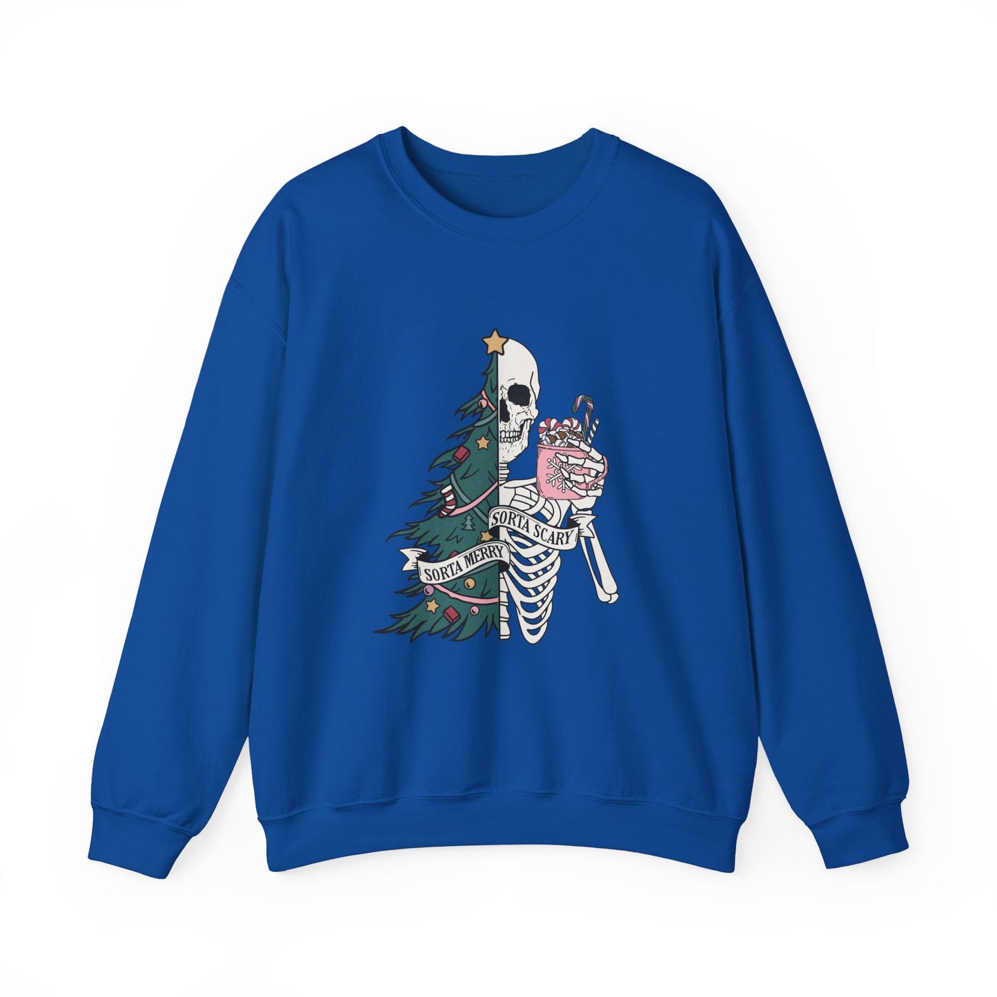 Sorta Merry Sorta Scary Christmas Unisex Heavy Blend™ Crewneck Sweatshirt