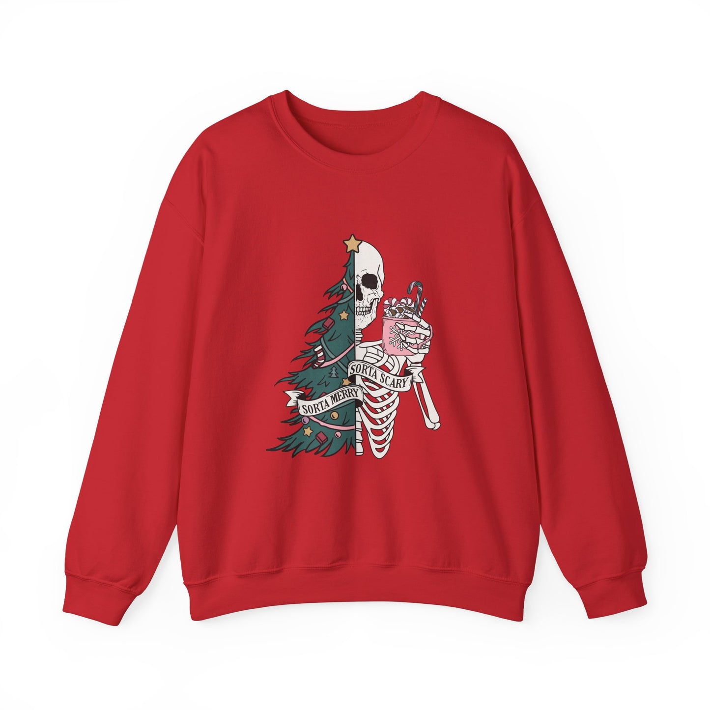 Sorta Merry Sorta Scary Christmas Unisex Heavy Blend™ Crewneck Sweatshirt