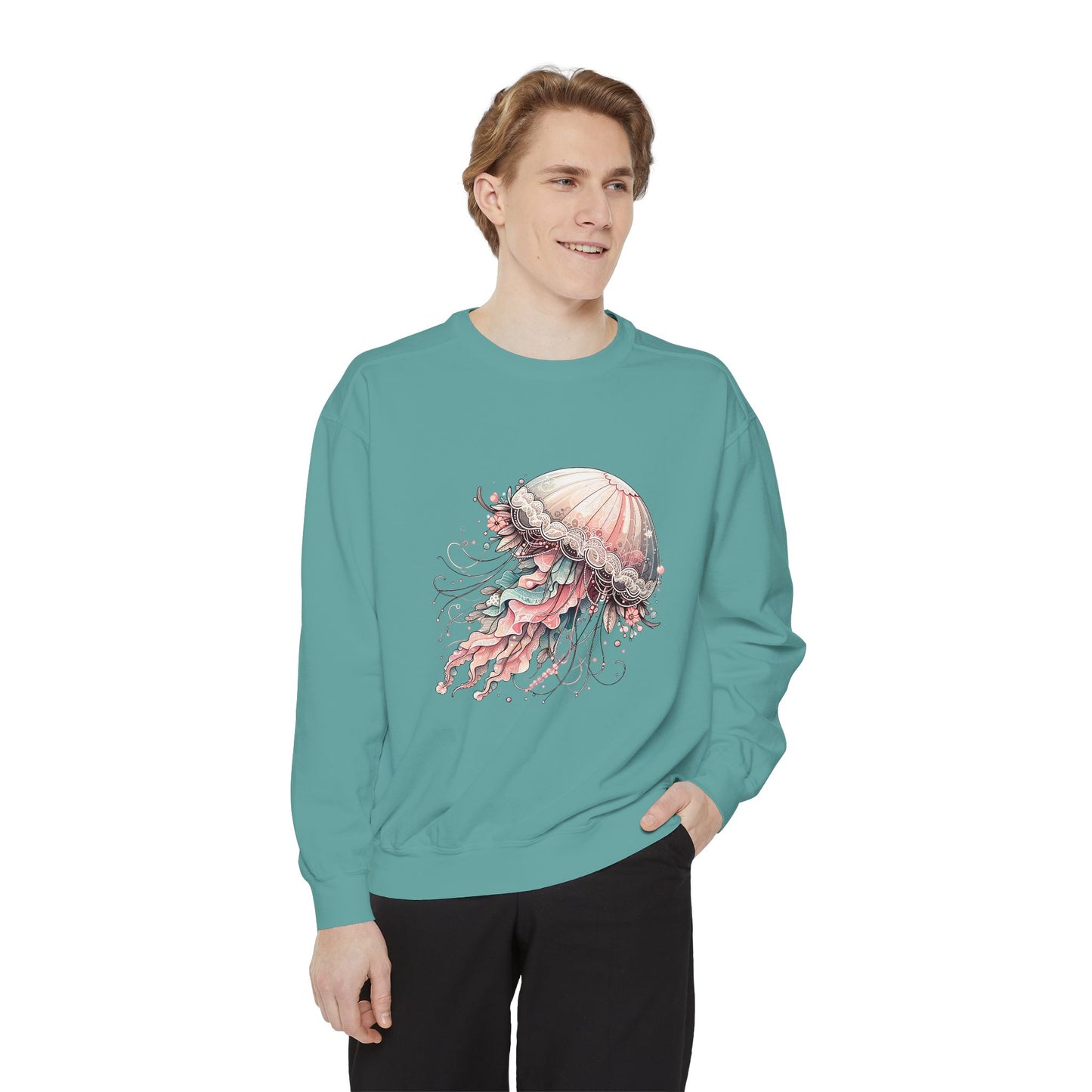 Jellyfish Dreams Sweatshirt Coquette Sweatshirt Trendy Crewneck Aesthetic Sweatshirt Cute Sweatshirt Gift For Her Comfort Colors Sweatshirt