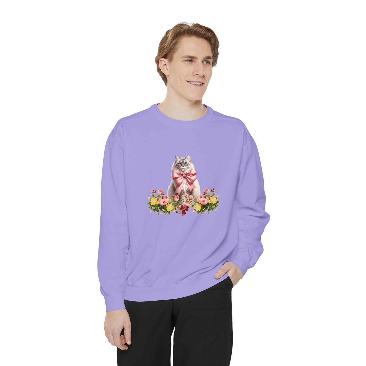 Cat Sweatshirt Coquette Sweatshirt Trendy Crewneck Aesthetic Sweatshirt Cute Sweatshirt Gift For Her Comfort Colors Sweatshirt