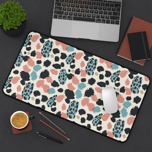 Abstract Animal Print Desk Mat