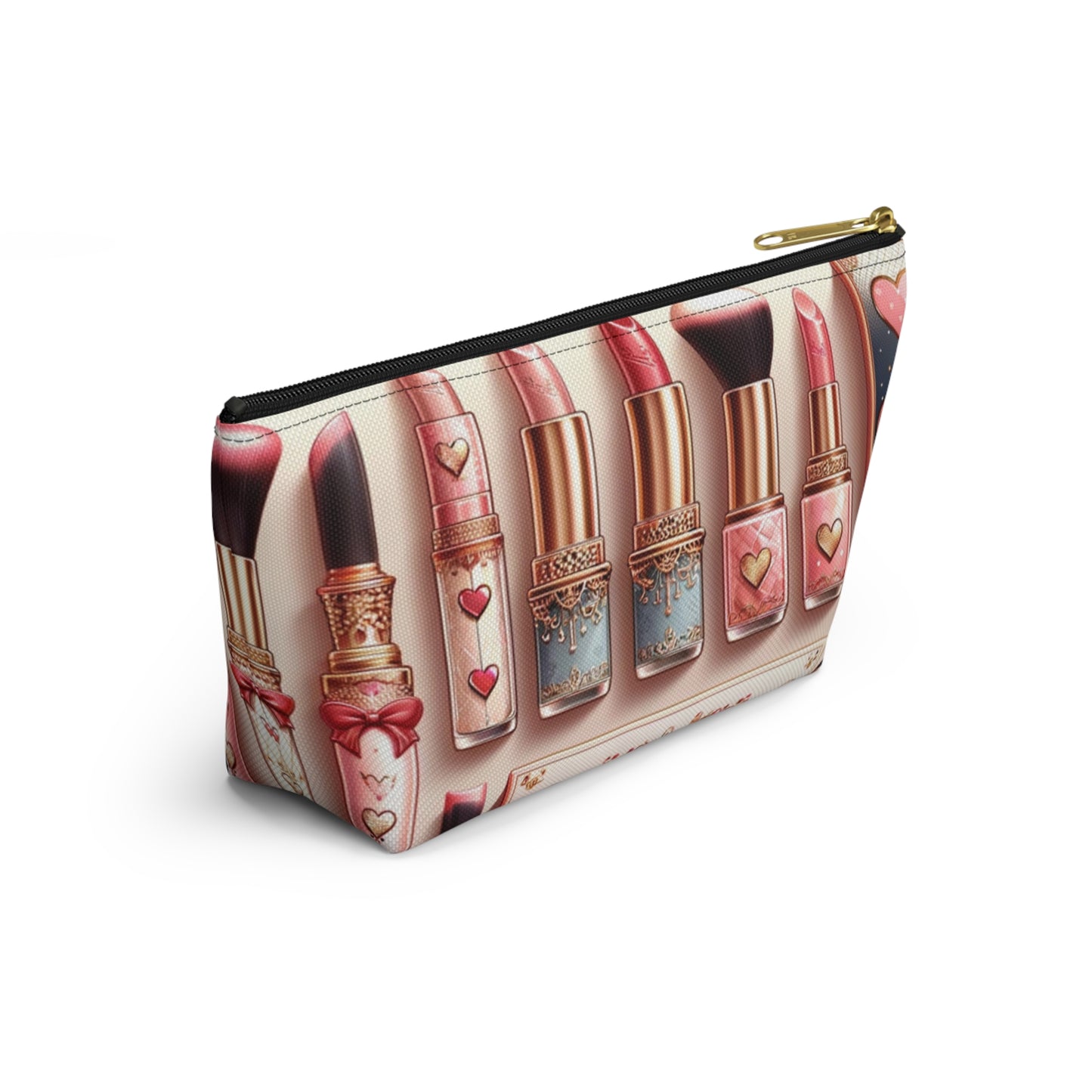 Chic Coquette Beauty Accessory T-Bottom Pouch Feminine Style Makeup Essentials Lipstick Palette Coquette Beauty Makeup Kit