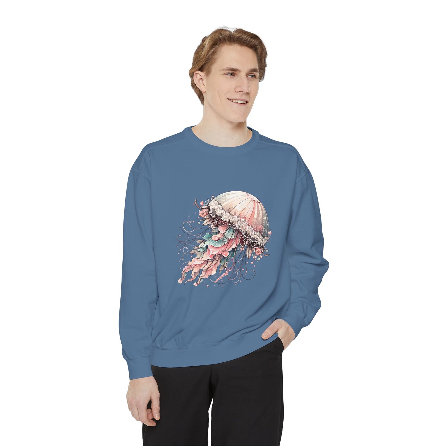 Jellyfish Dreams Sweatshirt Coquette Sweatshirt Trendy Crewneck Aesthetic Sweatshirt Cute Sweatshirt Gift For Her Comfort Colors Sweatshirt