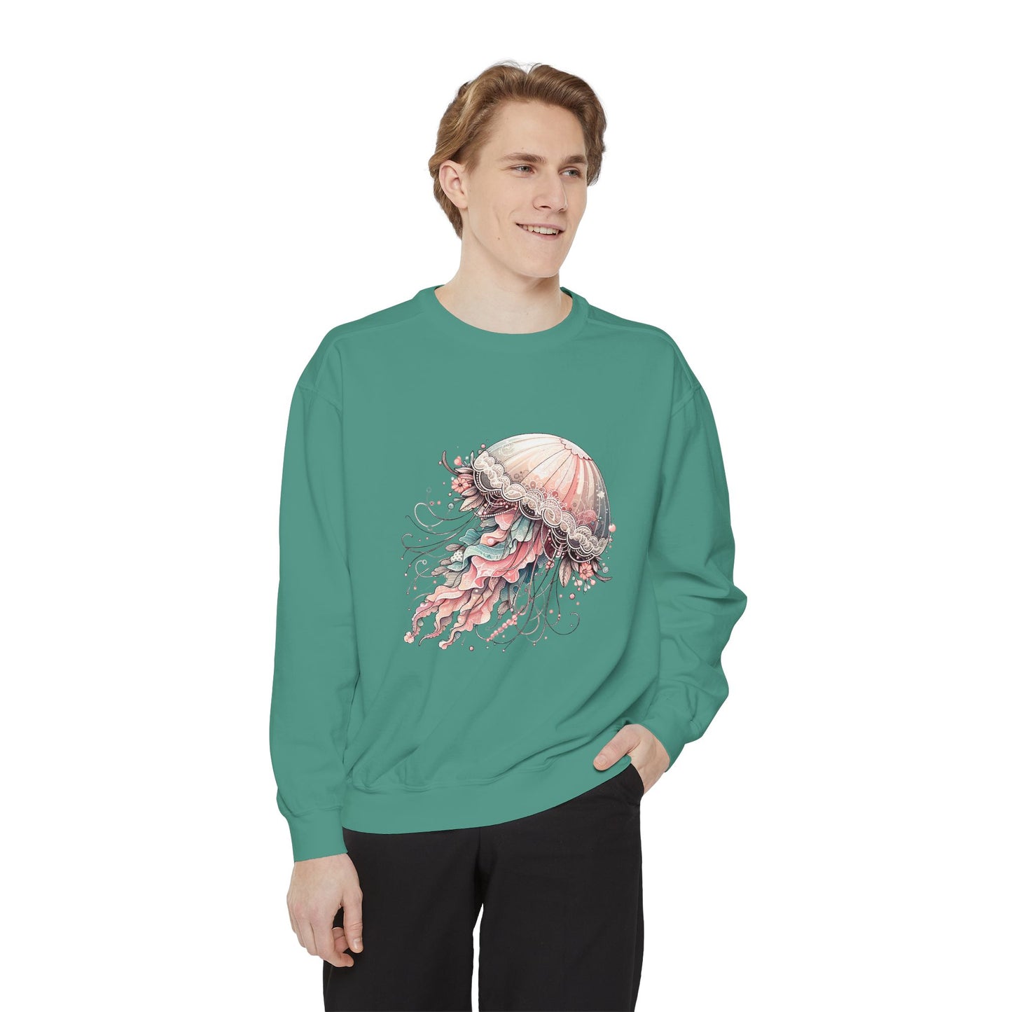 Jellyfish Dreams Sweatshirt Coquette Sweatshirt Trendy Crewneck Aesthetic Sweatshirt Cute Sweatshirt Gift For Her Comfort Colors Sweatshirt