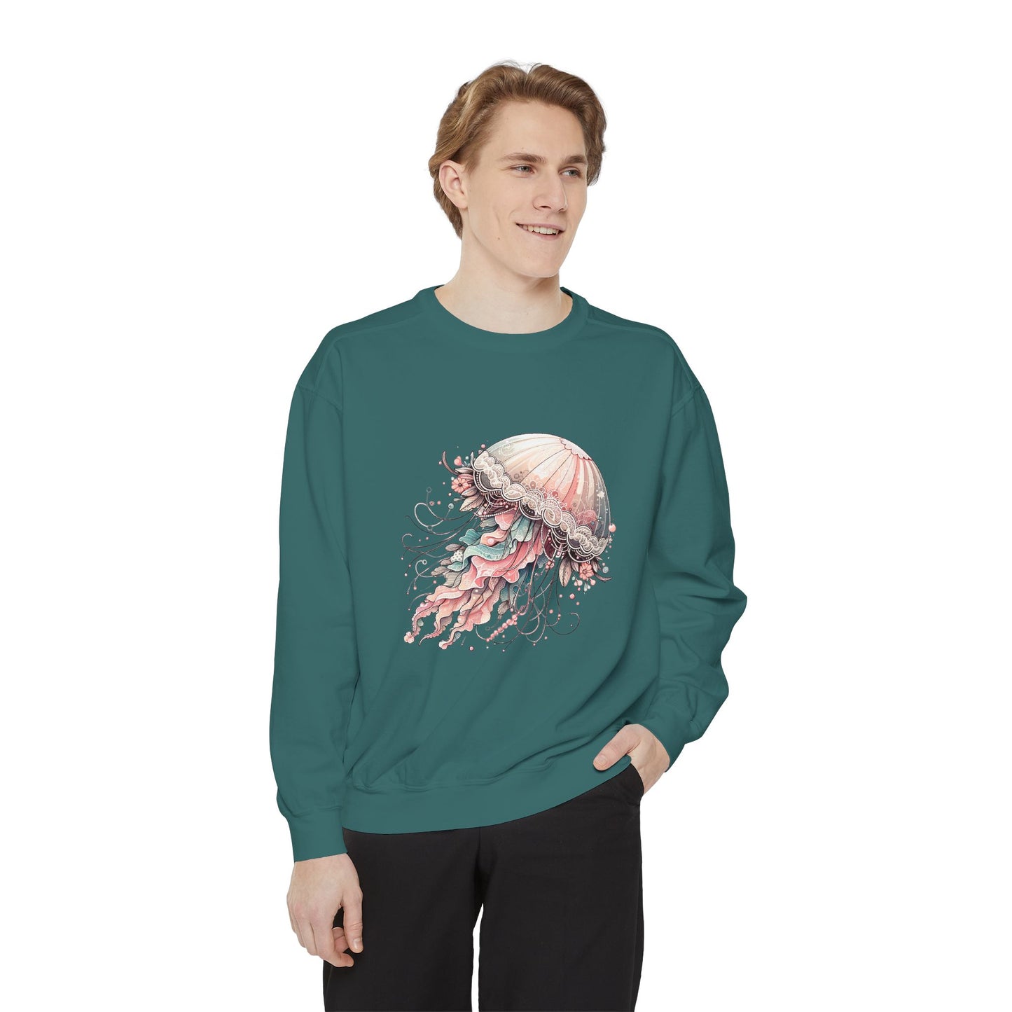 Jellyfish Dreams Sweatshirt Coquette Sweatshirt Trendy Crewneck Aesthetic Sweatshirt Cute Sweatshirt Gift For Her Comfort Colors Sweatshirt