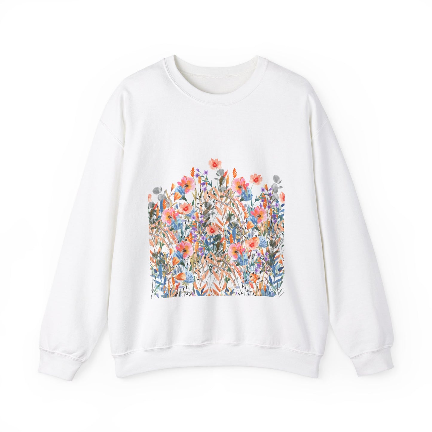 Pastel Wild Flowers Unisex Heavy Blend™ Crewneck Sweatshirt