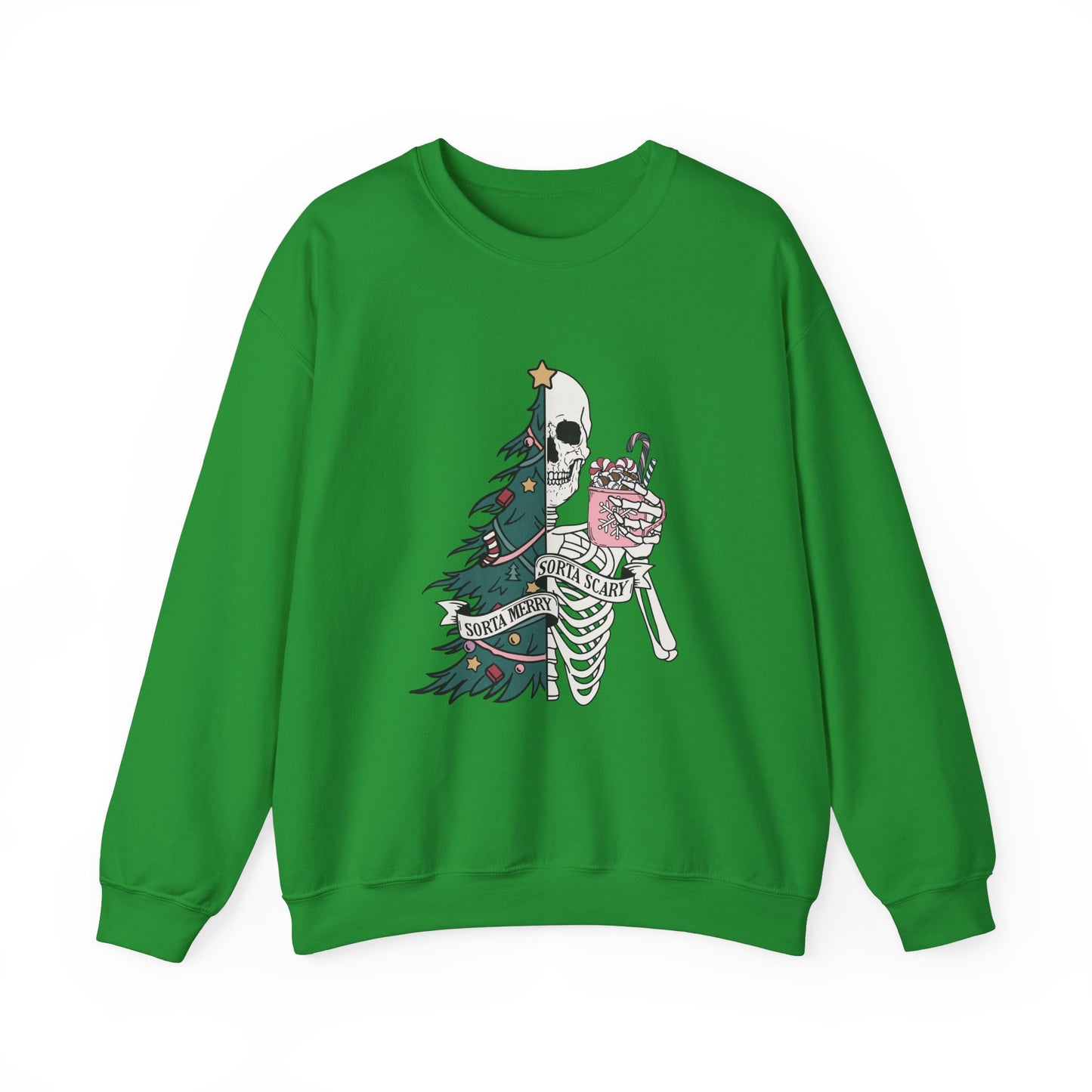 Sorta Merry Sorta Scary Christmas Unisex Heavy Blend™ Crewneck Sweatshirt