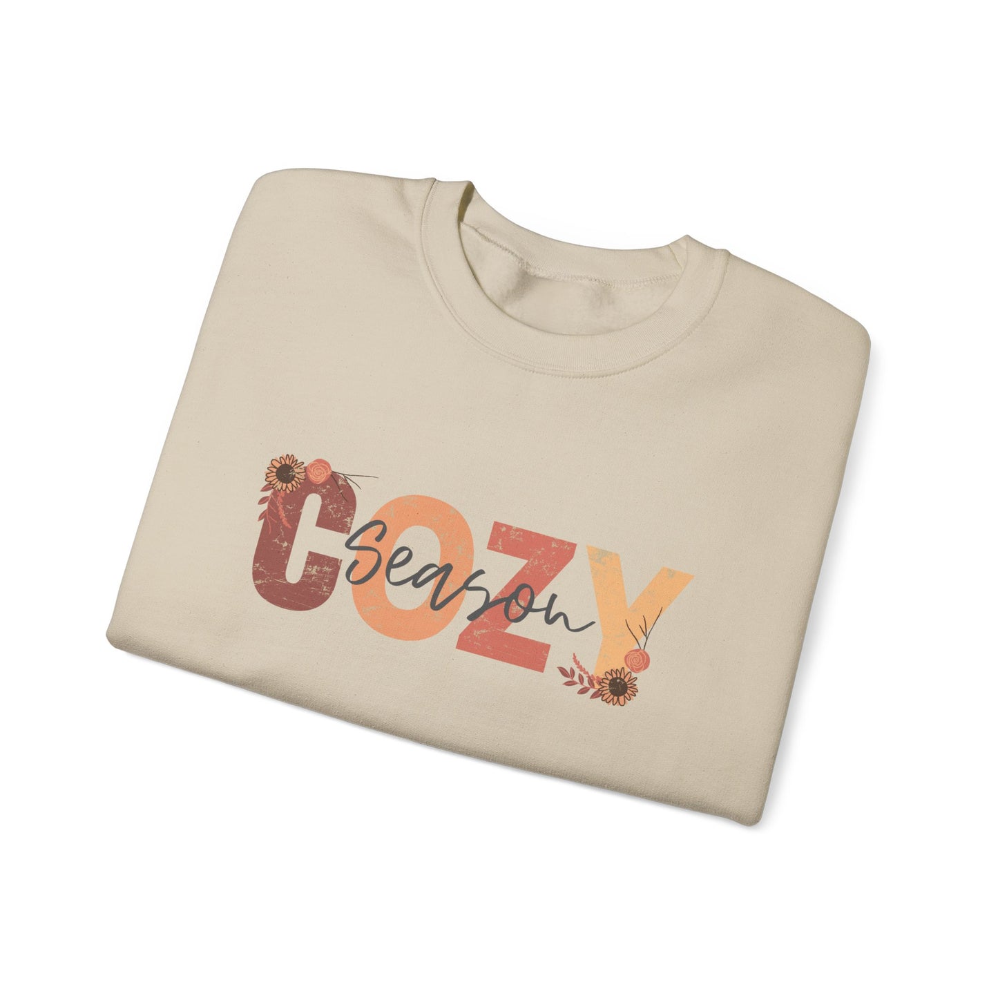 Cozy Season Floral Heavy Blend™ Crewneck Sweatshirt