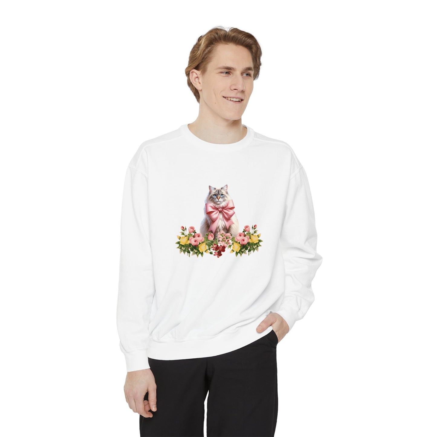 Cat Sweatshirt Coquette Sweatshirt Trendy Crewneck Aesthetic Sweatshirt Cute Sweatshirt Gift For Her Comfort Colors Sweatshirt