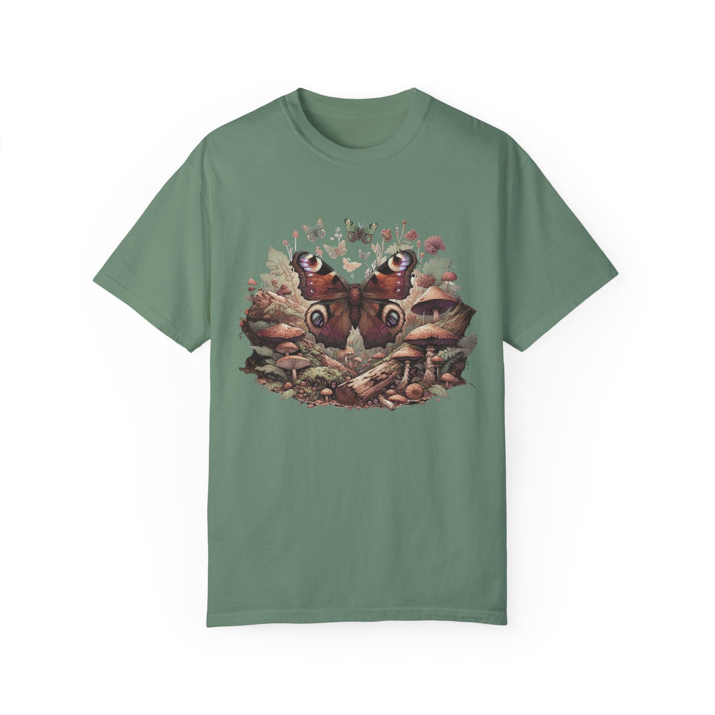 Mystical Goblincore Moth & Mushroom Shirt | Fairycore Whimsigoth Tee | Earth Day Entomology | Animal Kingdom