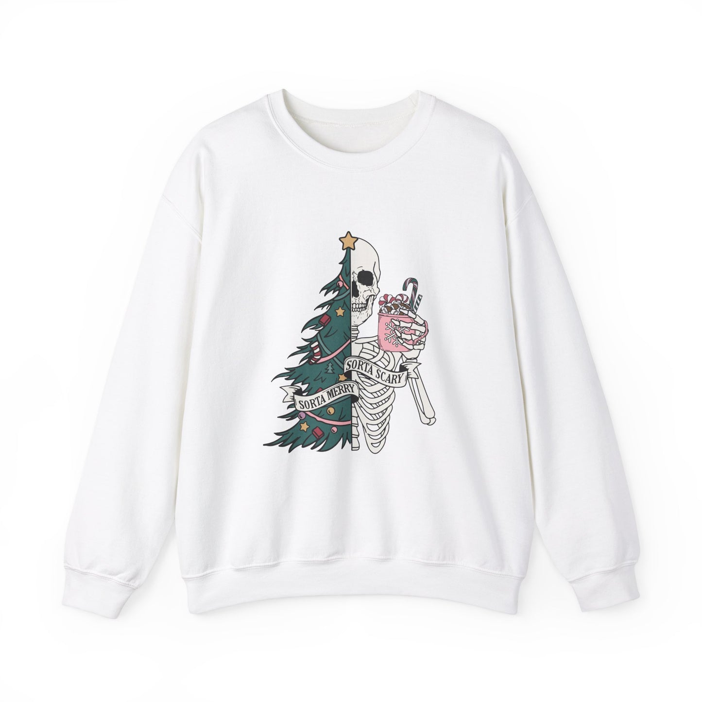 Sorta Merry Sorta Scary Christmas Unisex Heavy Blend™ Crewneck Sweatshirt