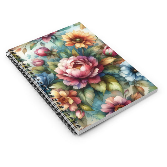 Coquette Floral Spiral Notebook - Ruled Line