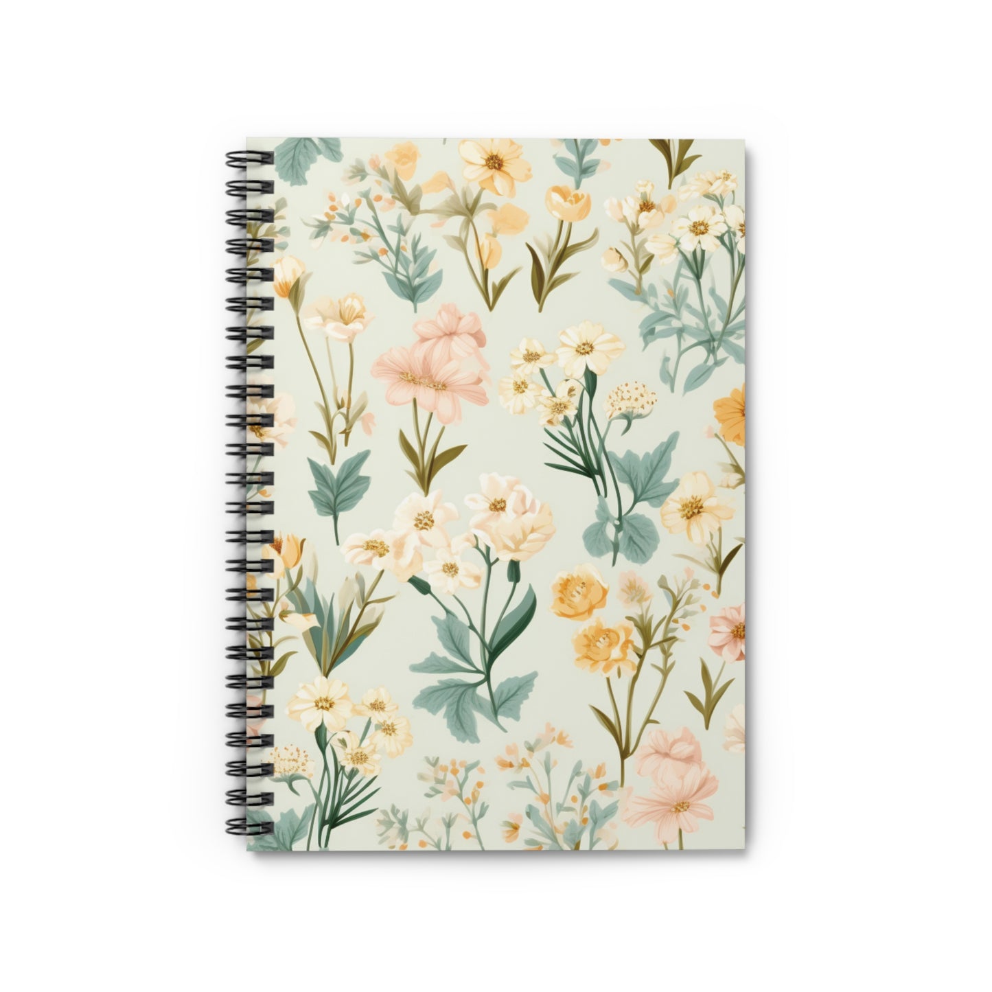 Pastel Floral Spiral Notebook - Ruled Line
