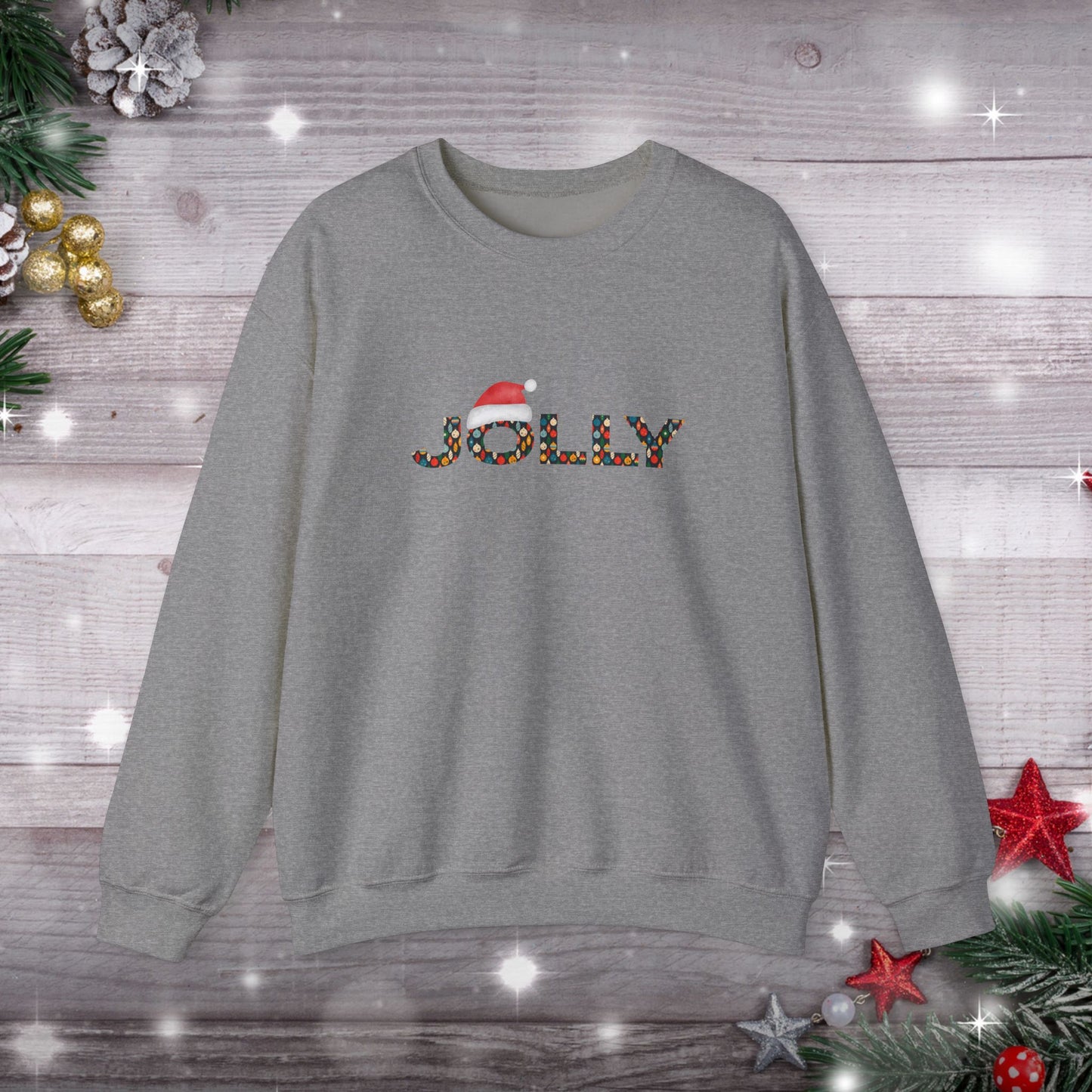 Jolly Christmas Ornaments Unisex Heavy Blend™ Crewneck Sweatshirt