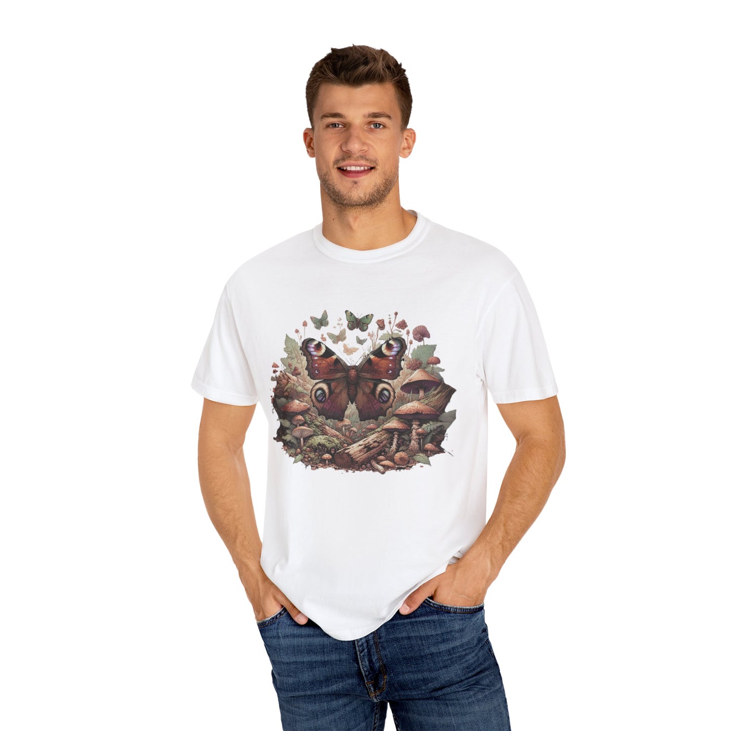 Mystical Goblincore Moth & Mushroom Shirt | Fairycore Whimsigoth Tee | Earth Day Entomology | Animal Kingdom
