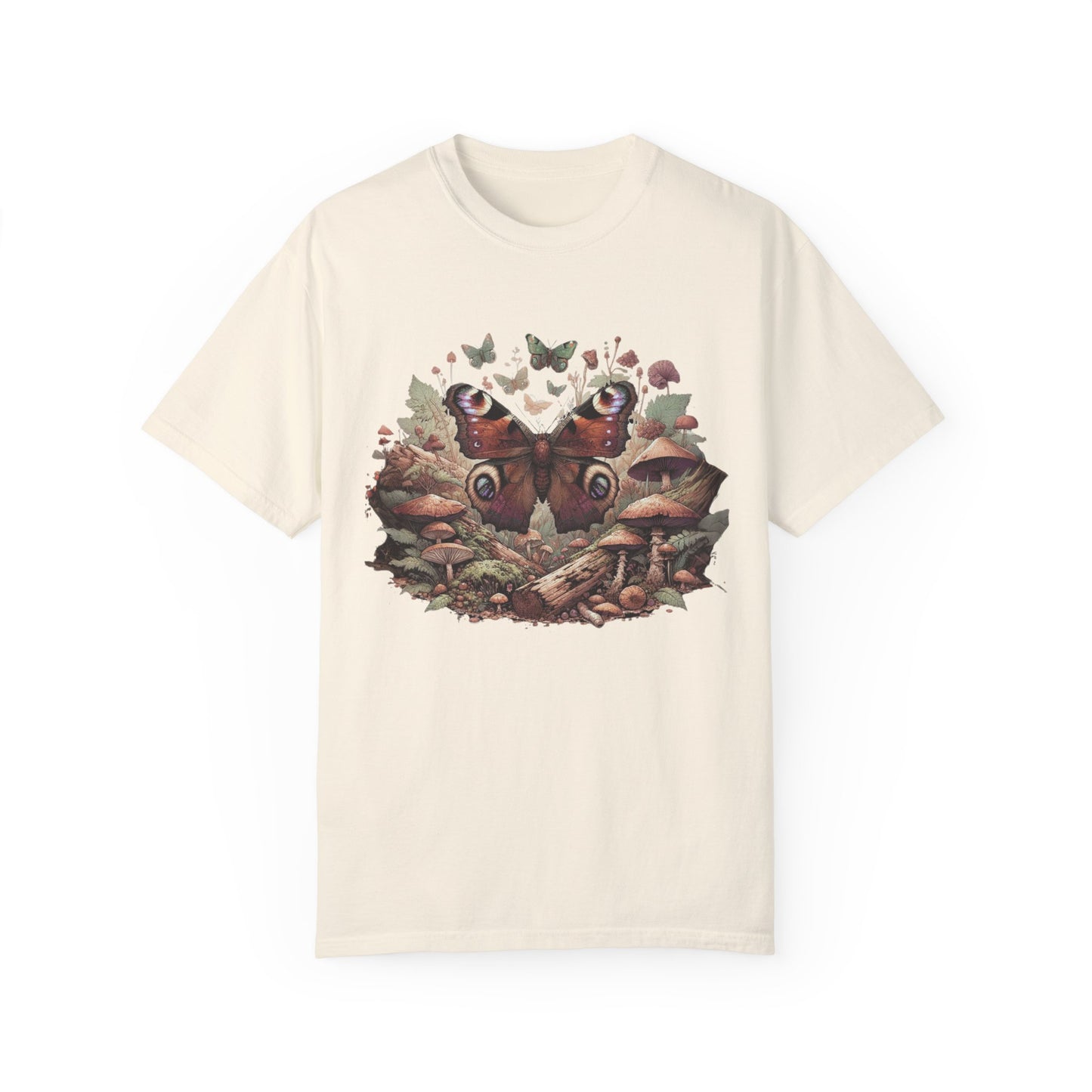 Mystical Goblincore Moth & Mushroom Shirt | Fairycore Whimsigoth Tee | Earth Day Entomology | Animal Kingdom