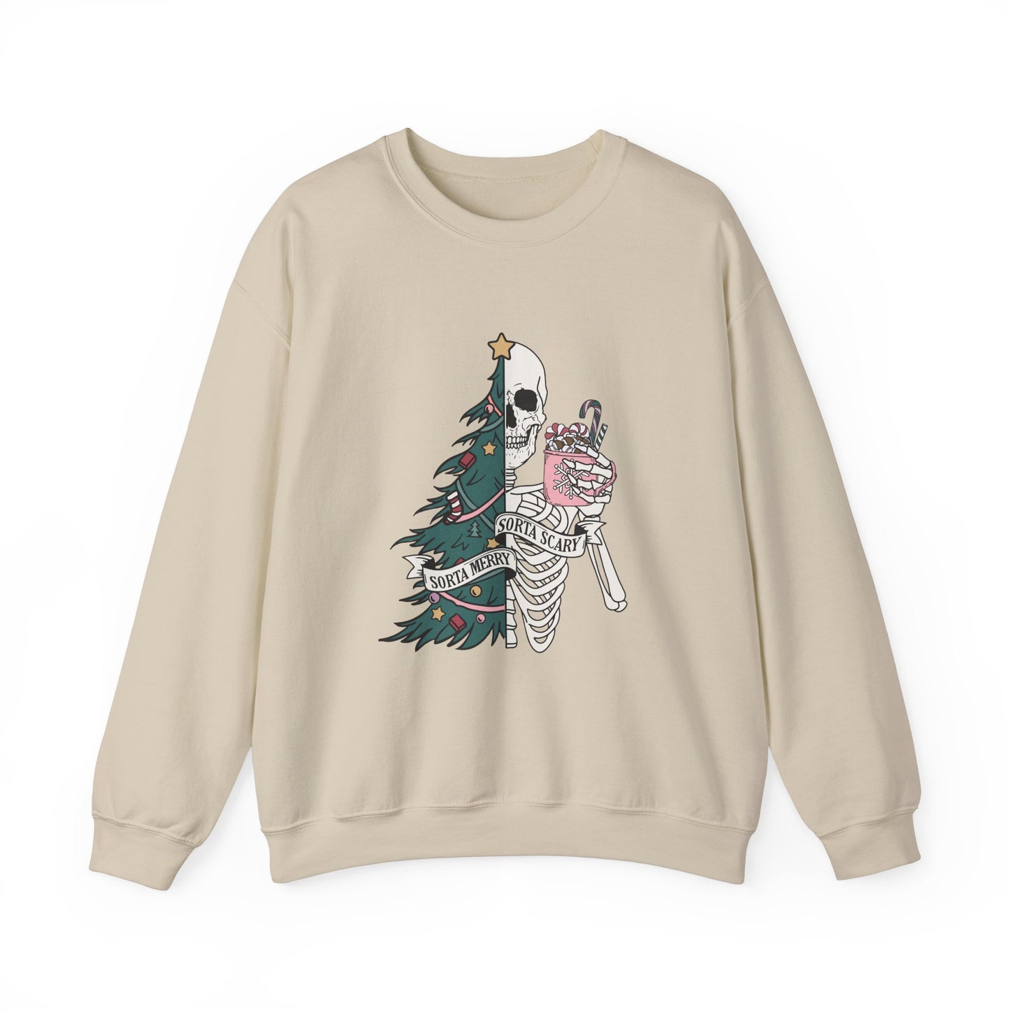 Sorta Merry Sorta Scary Christmas Unisex Heavy Blend™ Crewneck Sweatshirt