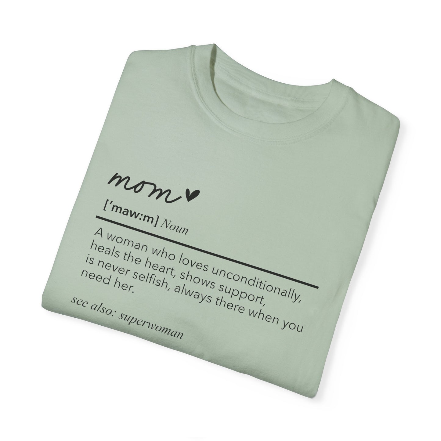 Definition of Mom shirt, summertime shirt, trendy tee, sophisticated tee, Mother's Day shirt