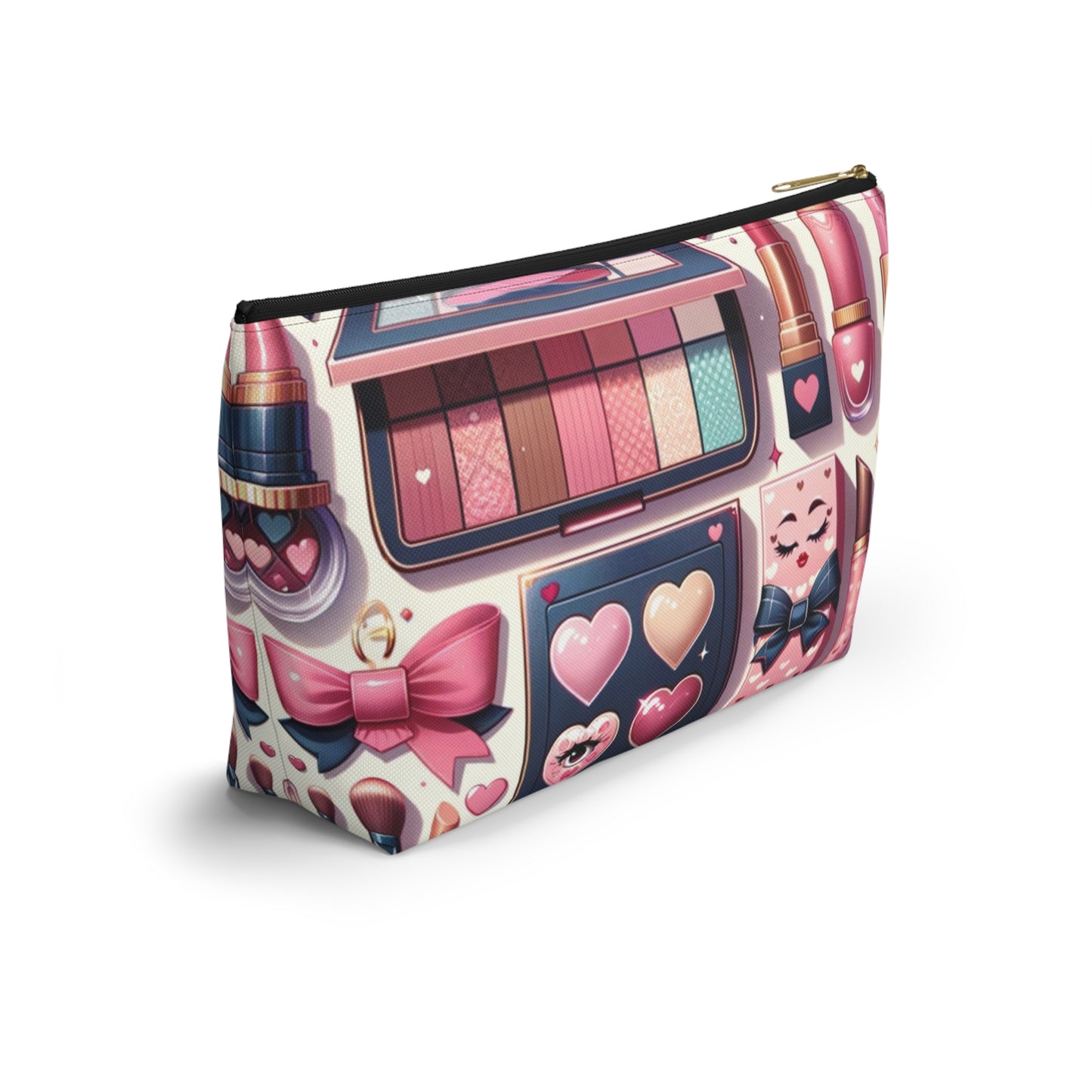 Coquette Glamour Collection Beauty Accessory T-Bottom Pouch Feminine Style Makeup Essentials Lipstick Palette Coquette Beauty Makeup Kit