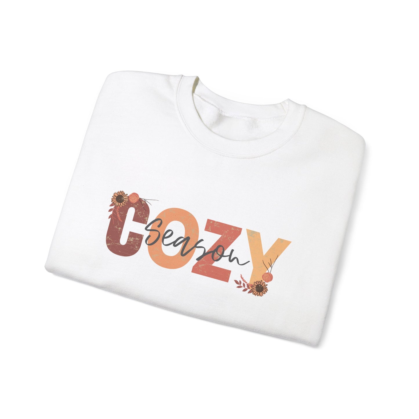 Cozy Season Floral Heavy Blend™ Crewneck Sweatshirt