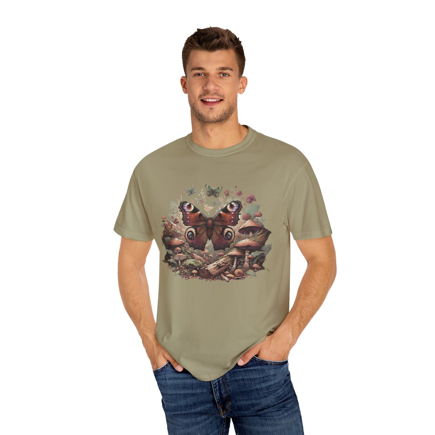 Mystical Goblincore Moth & Mushroom Shirt | Fairycore Whimsigoth Tee | Earth Day Entomology | Animal Kingdom