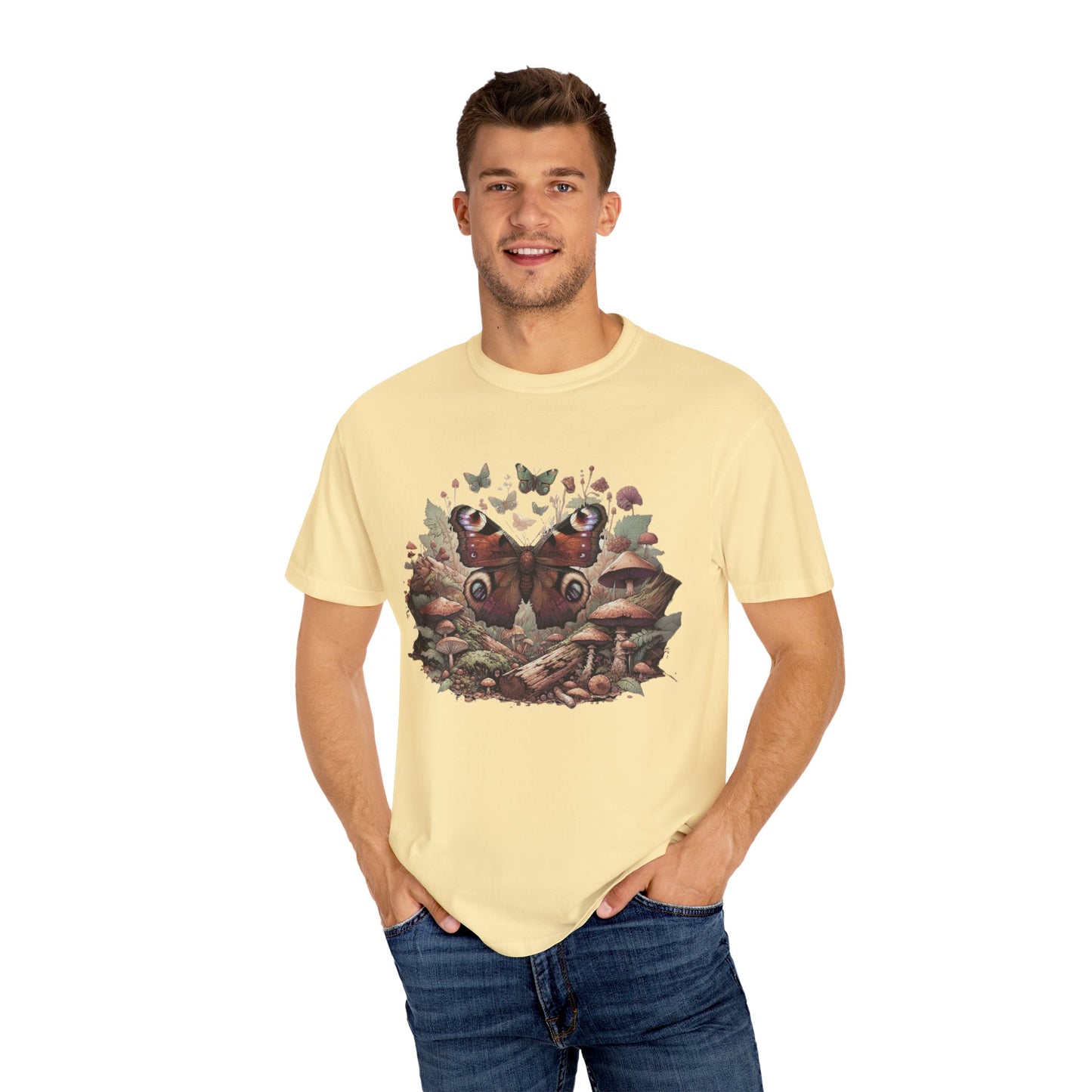 Mystical Goblincore Moth & Mushroom Shirt | Fairycore Whimsigoth Tee | Earth Day Entomology | Animal Kingdom