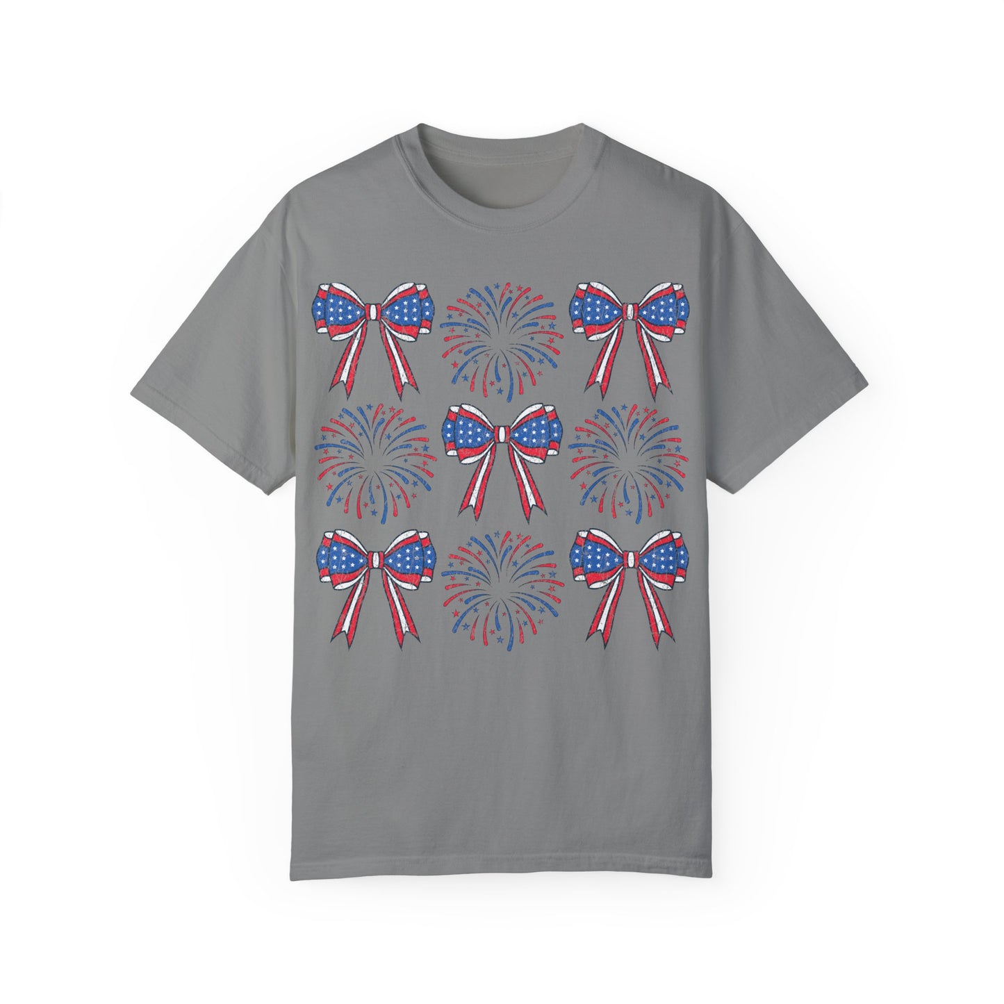 Coquette Bows TShirt, America tee, Patriotic Tee, 4th of July Shirt, Independence Day Tshirt