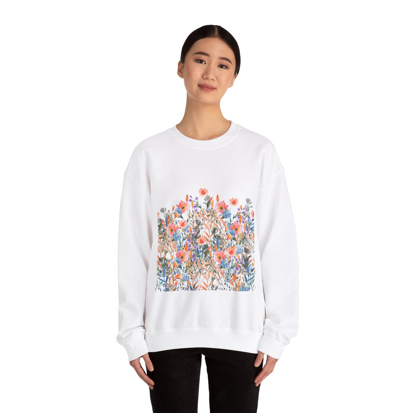 Pastel Wild Flowers Unisex Heavy Blend™ Crewneck Sweatshirt