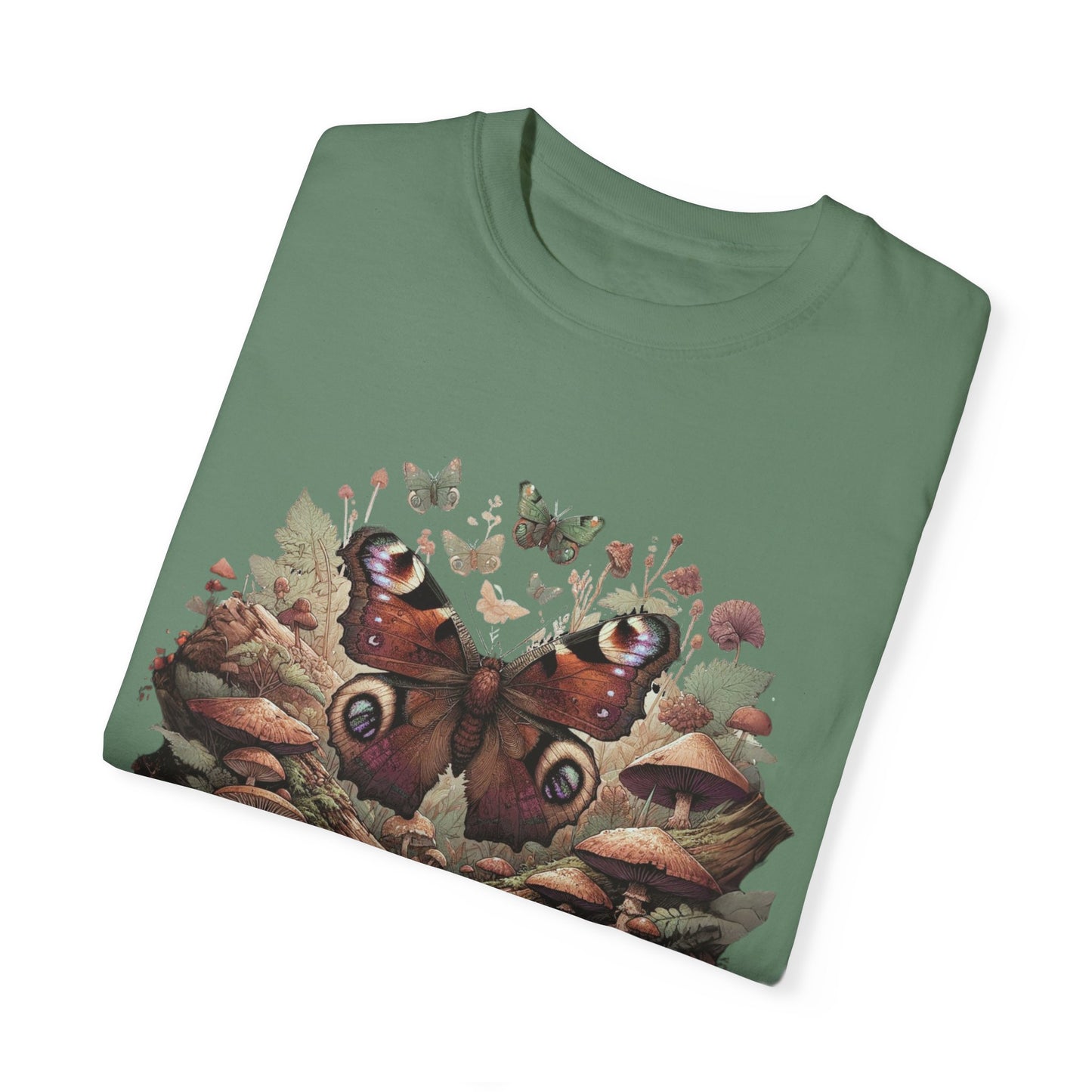 Mystical Goblincore Moth & Mushroom Shirt | Fairycore Whimsigoth Tee | Earth Day Entomology | Animal Kingdom