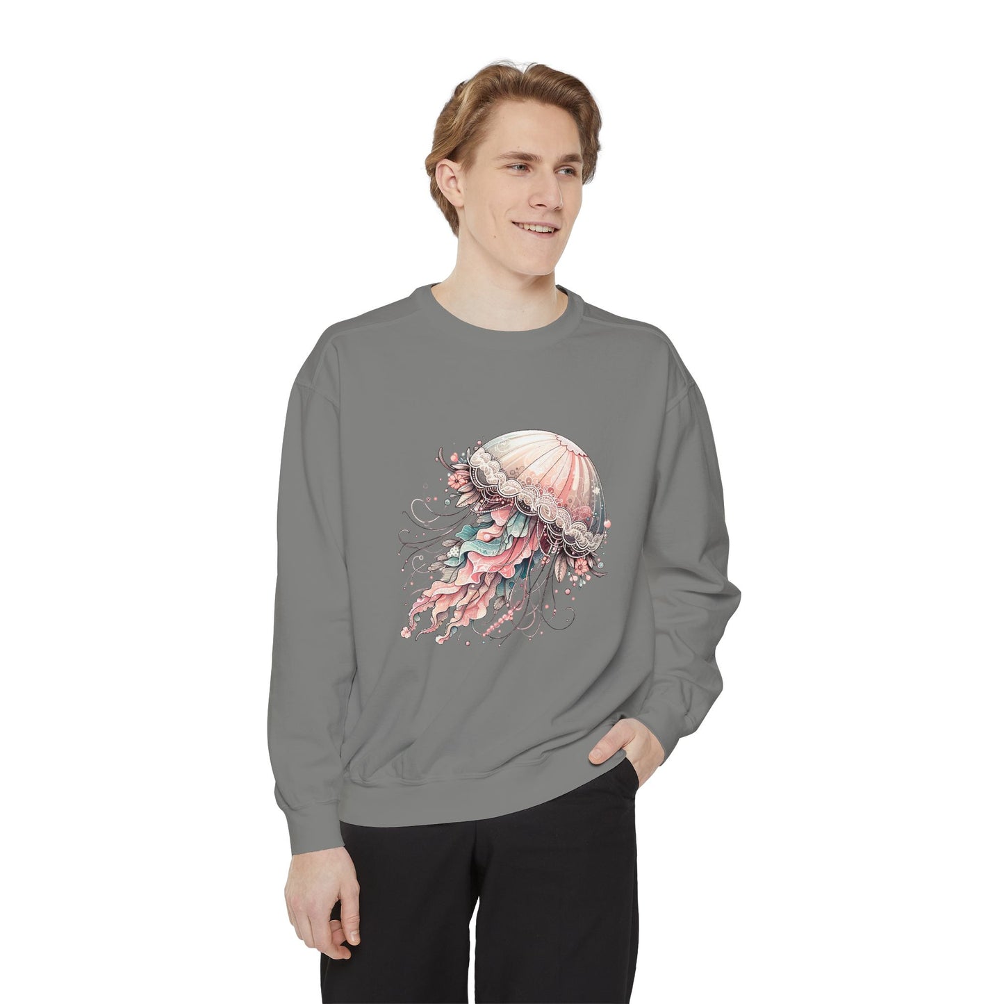 Jellyfish Dreams Sweatshirt Coquette Sweatshirt Trendy Crewneck Aesthetic Sweatshirt Cute Sweatshirt Gift For Her Comfort Colors Sweatshirt