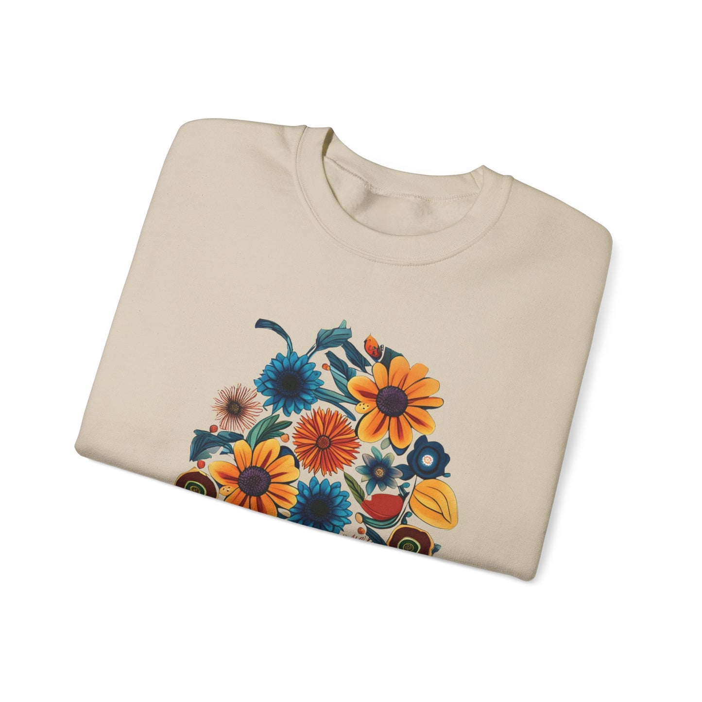 Bohemian Fall Floral Unisex Heavy Blend™ Crewneck Sweatshirt