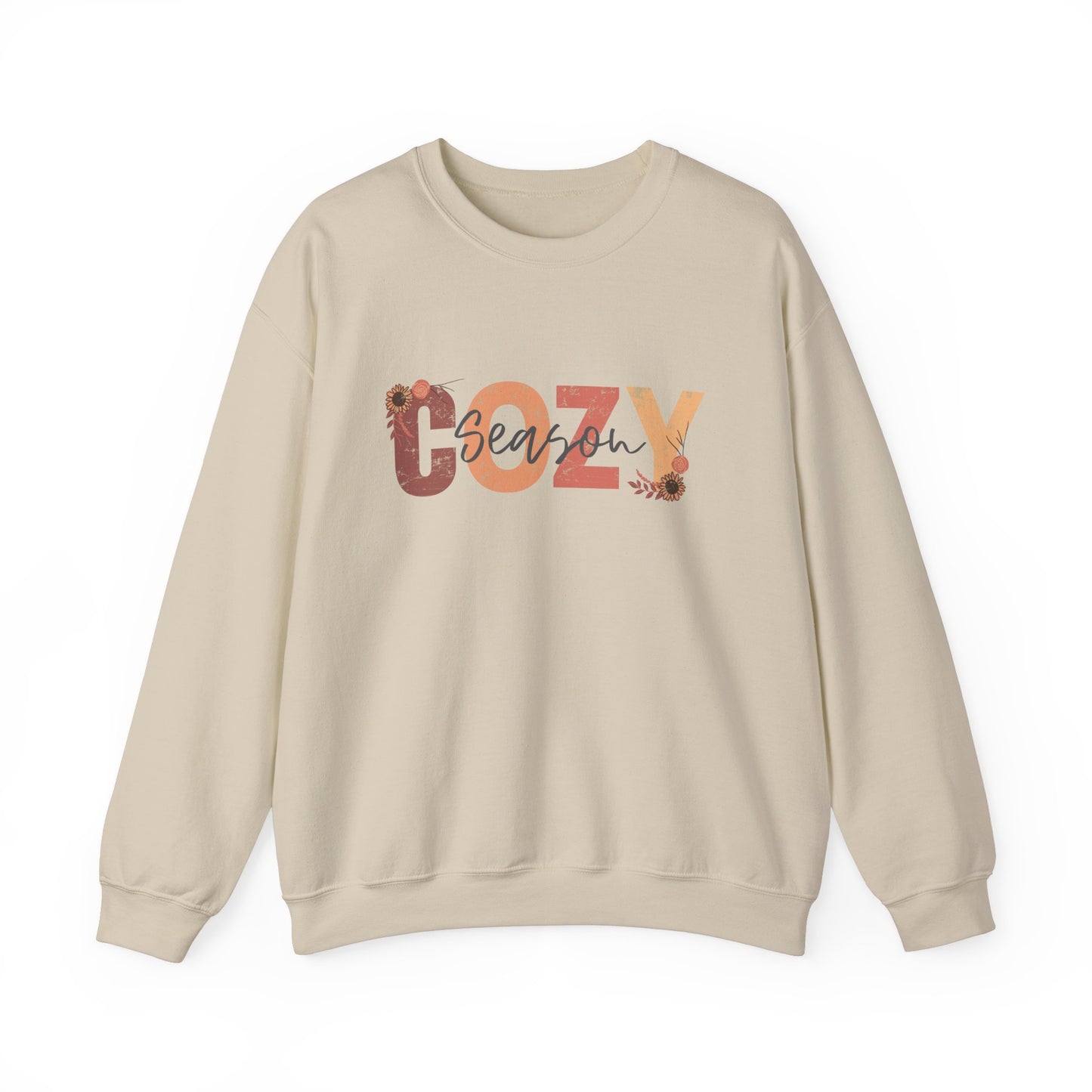Cozy Season Floral Heavy Blend™ Crewneck Sweatshirt