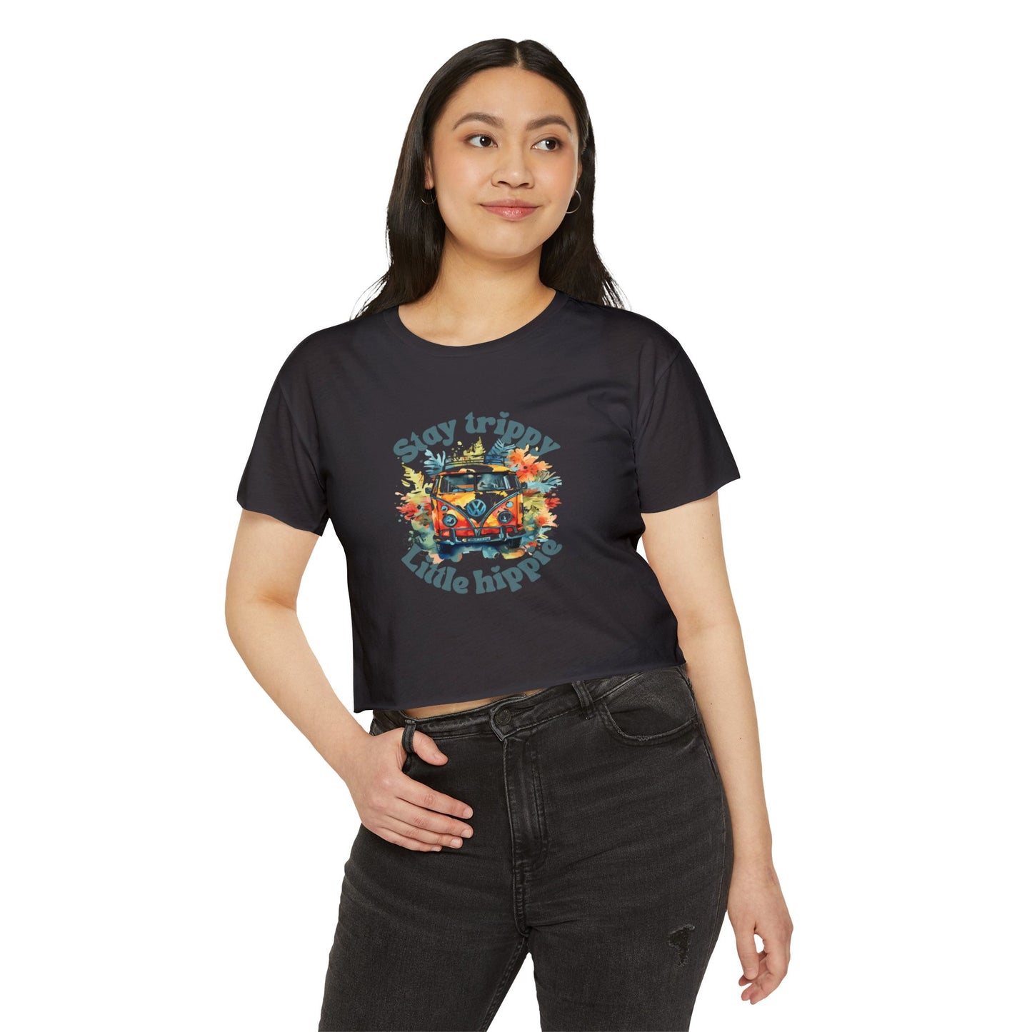 Little Hippie Vibes Women's Festival Crop Top