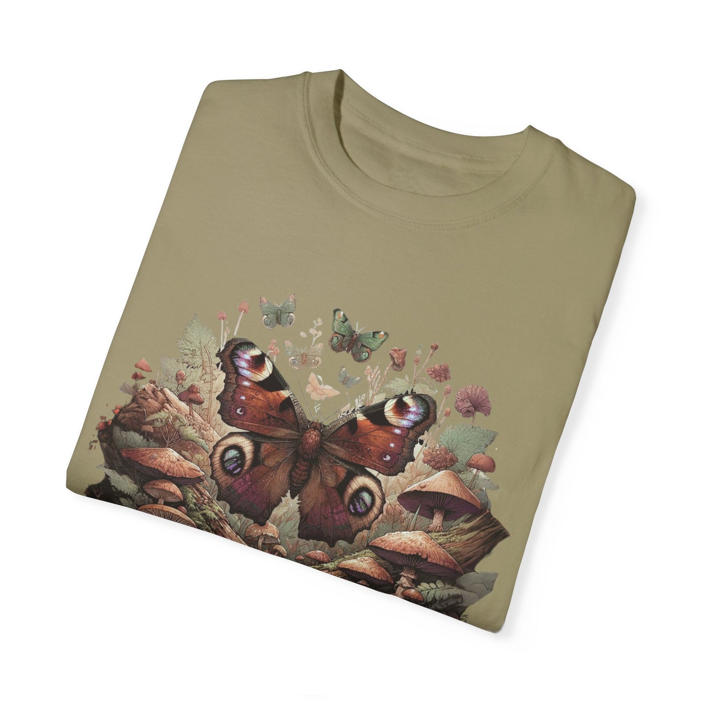 Mystical Goblincore Moth & Mushroom Shirt | Fairycore Whimsigoth Tee | Earth Day Entomology | Animal Kingdom