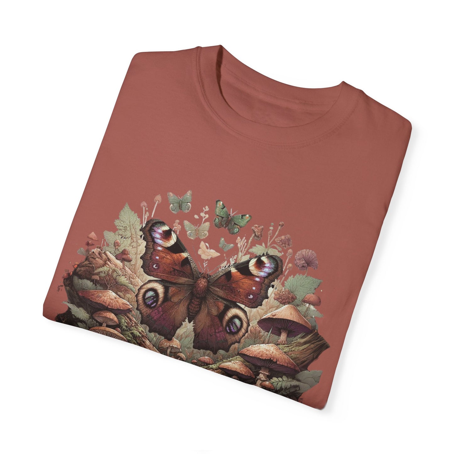 Mystical Goblincore Moth & Mushroom Shirt | Fairycore Whimsigoth Tee | Earth Day Entomology | Animal Kingdom