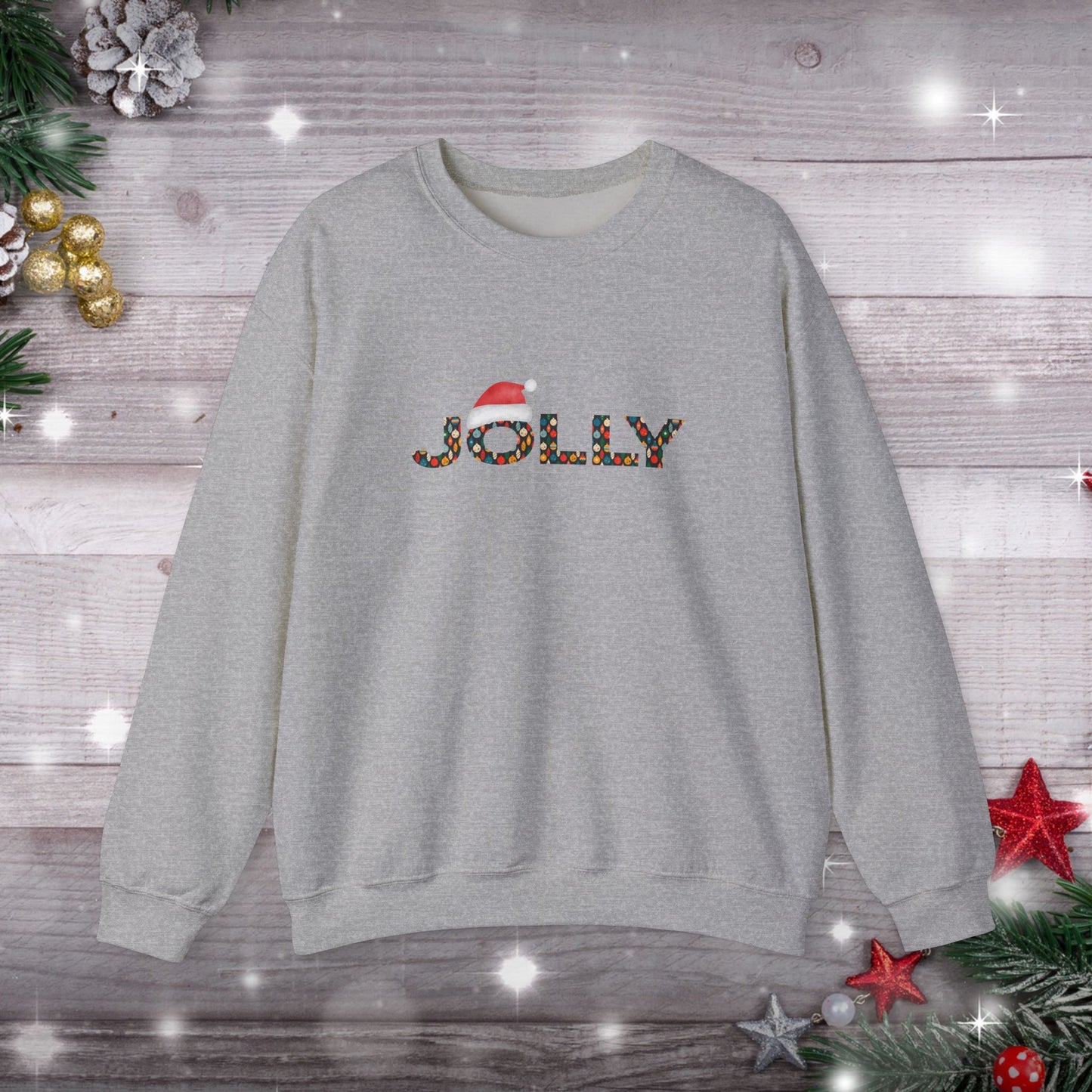 Jolly Christmas Ornaments Unisex Heavy Blend™ Crewneck Sweatshirt