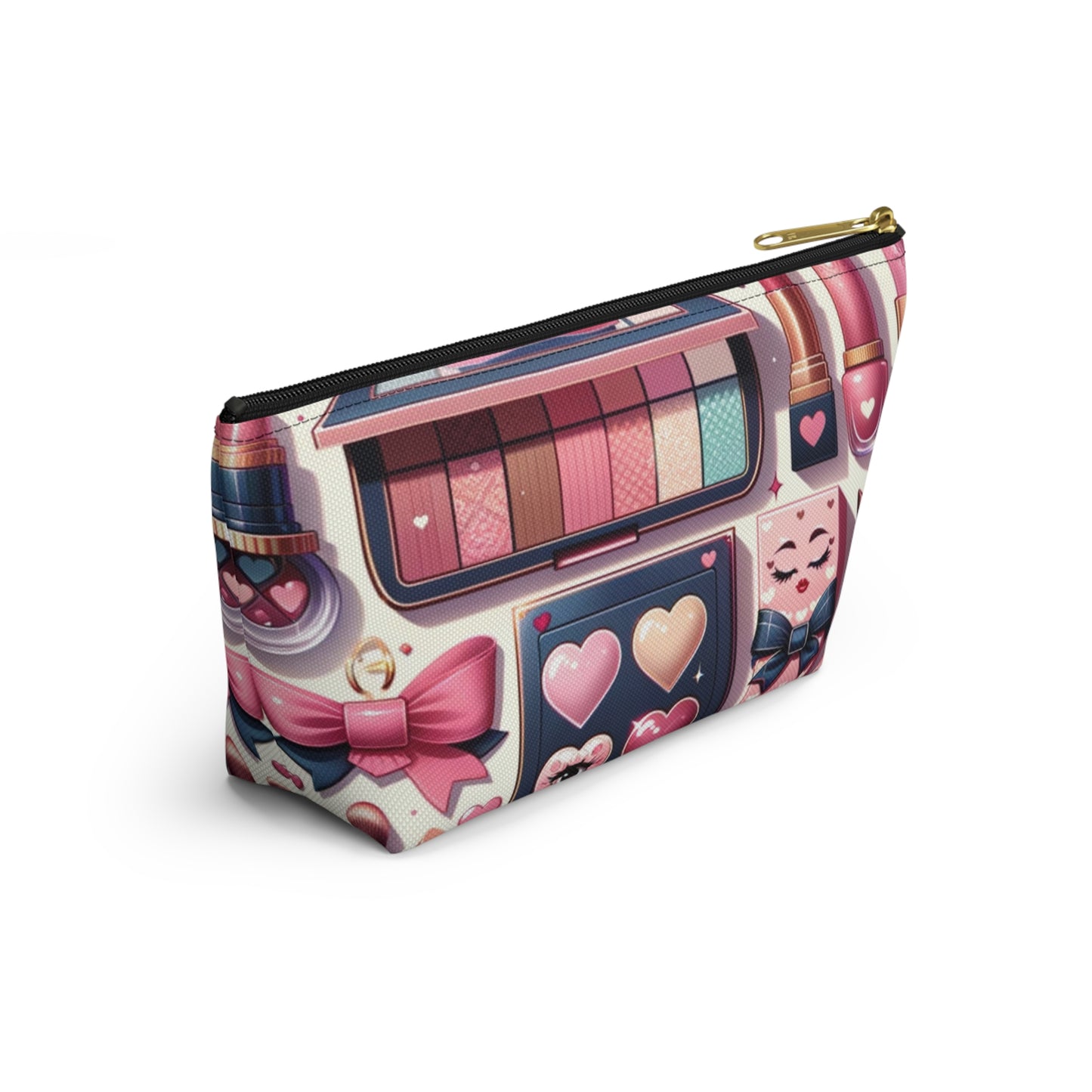 Coquette Glamour Collection Beauty Accessory T-Bottom Pouch Feminine Style Makeup Essentials Lipstick Palette Coquette Beauty Makeup Kit