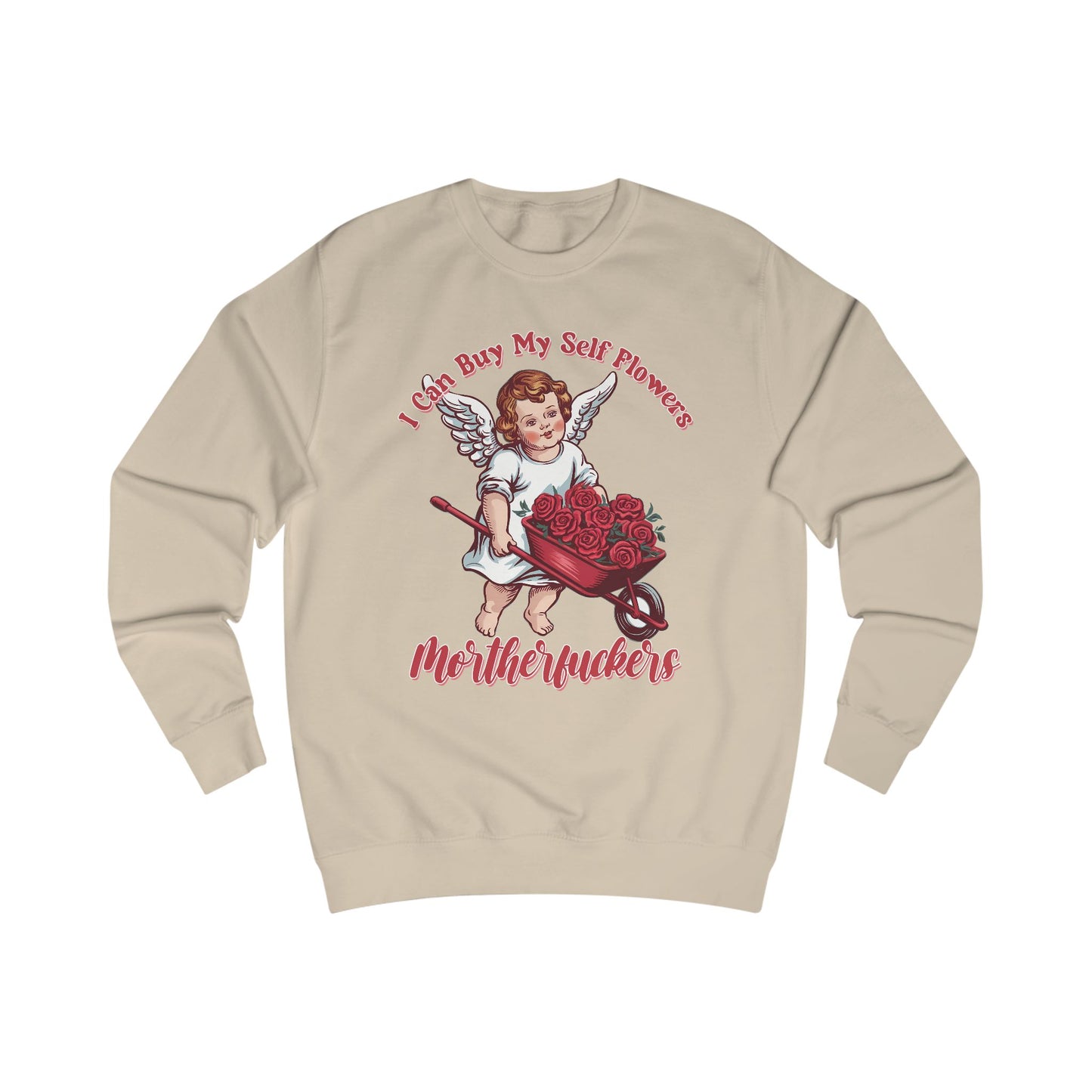 Cupid Roses Unisex Sweatshirt, Valentine's Day Gift, Funny Anti-Valentine, Self-Love Shirt, Gift for Single, Galentine's Day Jumper