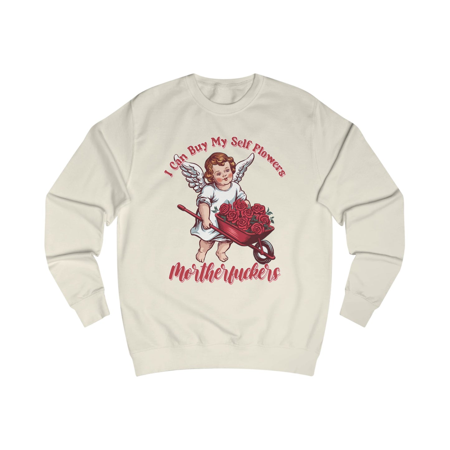 Cupid Roses Unisex Sweatshirt, Valentine's Day Gift, Funny Anti-Valentine, Self-Love Shirt, Gift for Single, Galentine's Day Jumper