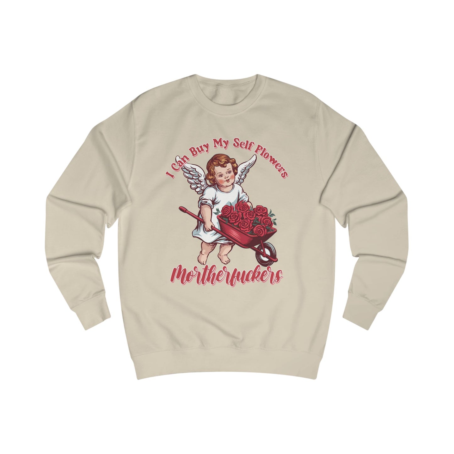 Cupid Roses Unisex Sweatshirt, Valentine's Day Gift, Funny Anti-Valentine, Self-Love Shirt, Gift for Single, Galentine's Day Jumper