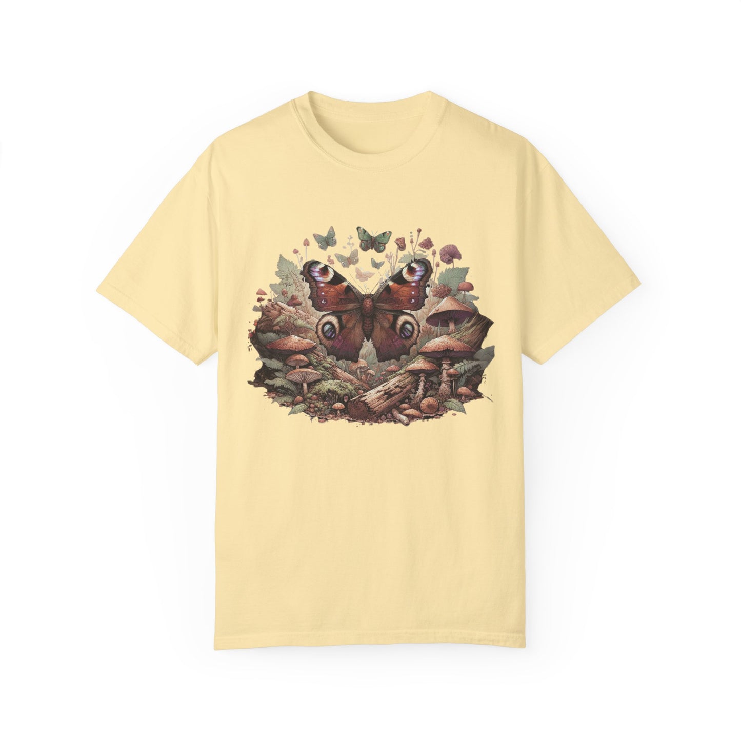Mystical Goblincore Moth & Mushroom Shirt | Fairycore Whimsigoth Tee | Earth Day Entomology | Animal Kingdom