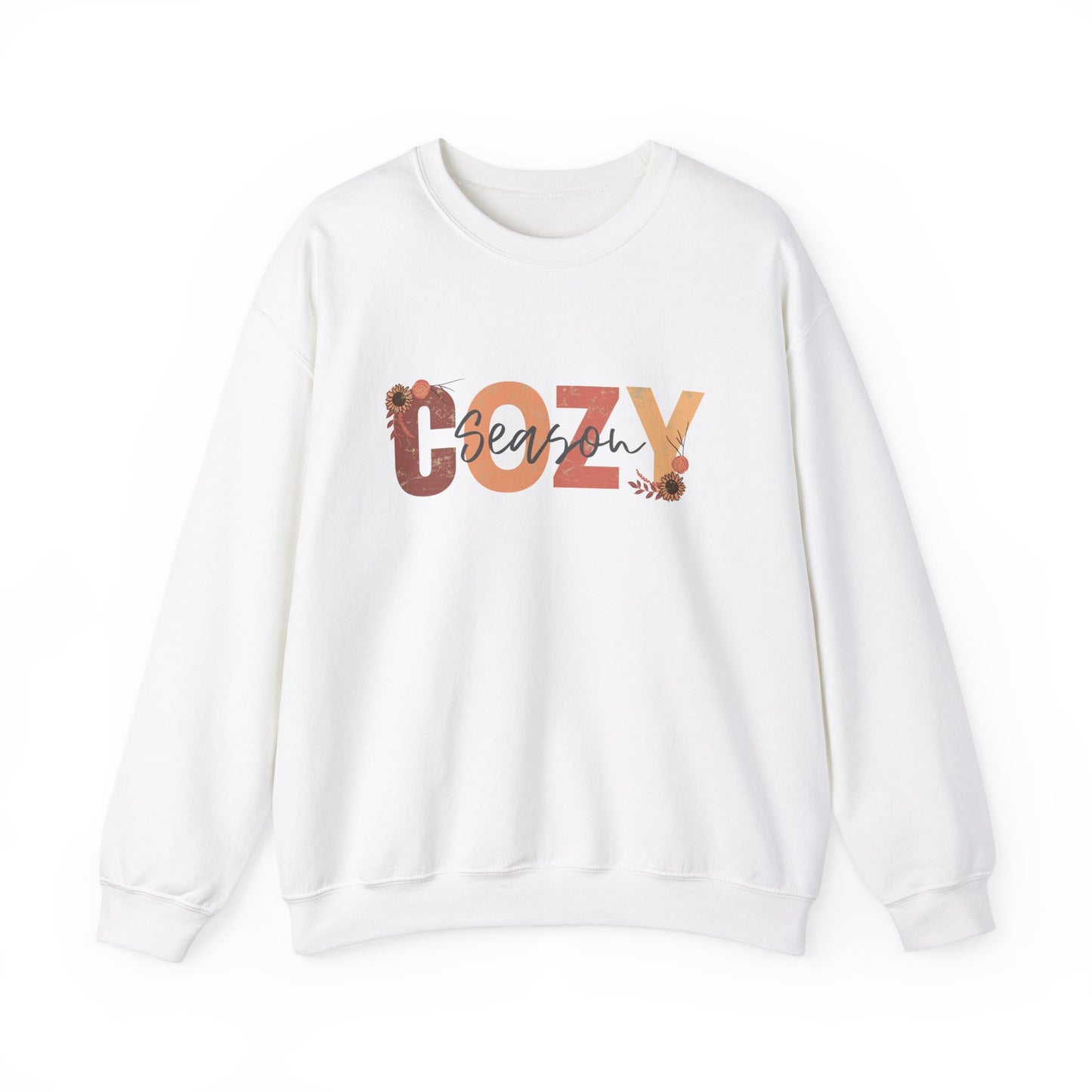 Cozy Season Floral Heavy Blend™ Crewneck Sweatshirt