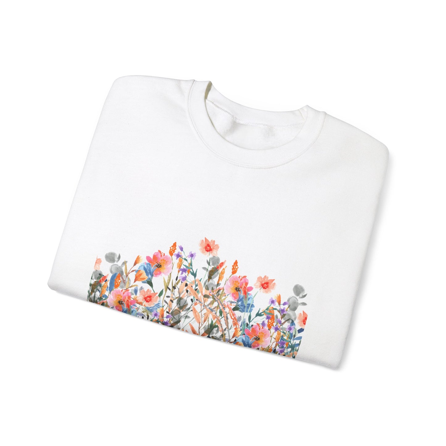 Pastel Wild Flowers Unisex Heavy Blend™ Crewneck Sweatshirt