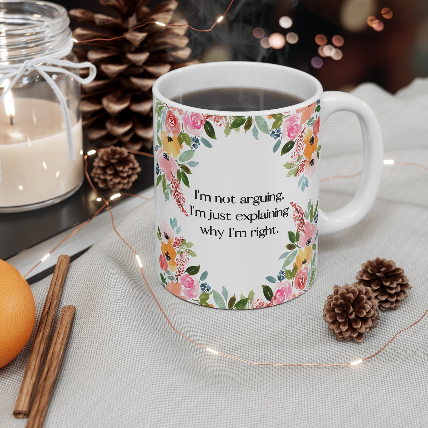 Floral Wisdom Mug 11oz