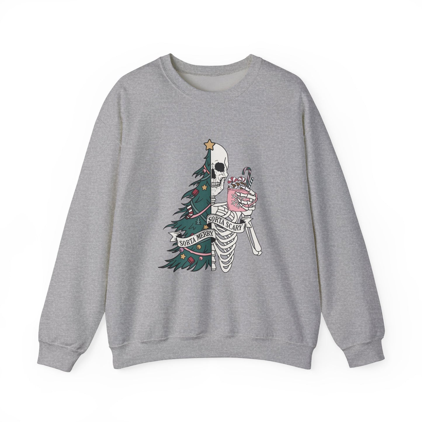 Sorta Merry Sorta Scary Christmas Unisex Heavy Blend™ Crewneck Sweatshirt
