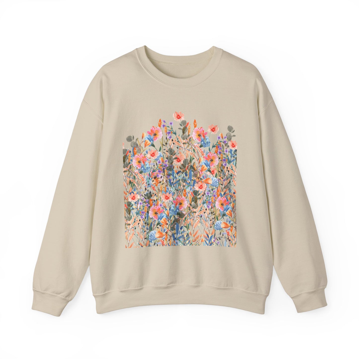 Pastel Wild Flowers Unisex Heavy Blend™ Crewneck Sweatshirt