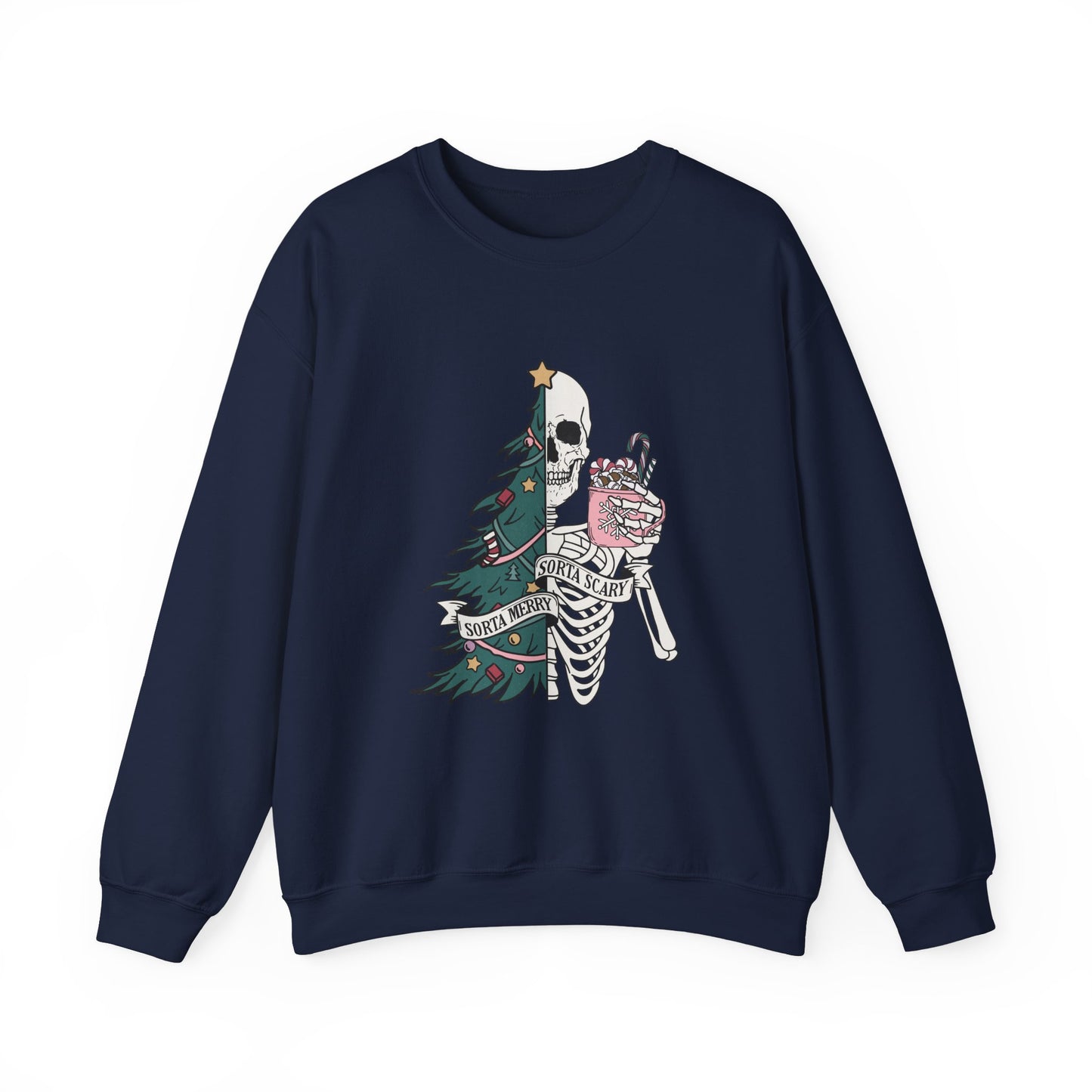 Sorta Merry Sorta Scary Christmas Unisex Heavy Blend™ Crewneck Sweatshirt