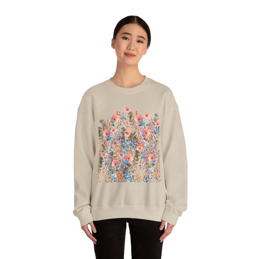 Pastel Wild Flowers Unisex Heavy Blend™ Crewneck Sweatshirt